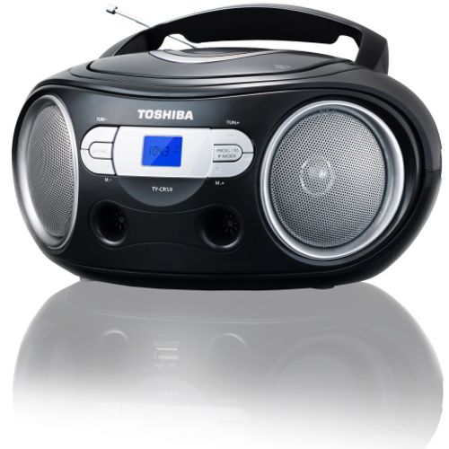 TOSHIBA boombox, FM, CD, LCD, DC + baterije, crni TY-CRS9 slika 2