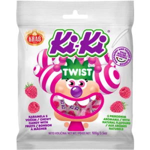 Ki-Ki Twist malina karamela 100 g KRATAK ROK