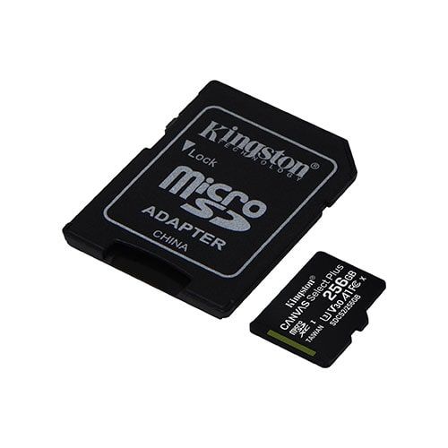 Kingston SDCS2/256GB MicroSD 256GB, Canvas Select Plus, Class 10 UHS-I U3 V30 A1, Read up to 100MB/s, Write up to 85MB/s, w/SD adapter slika 2