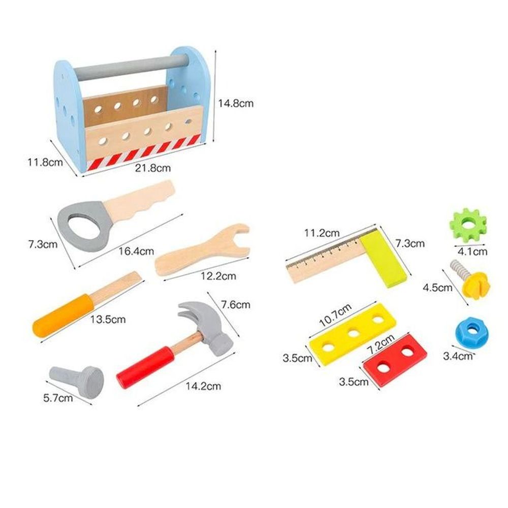 Kinder Home Dječiji drveni alat Toolbox slika 11