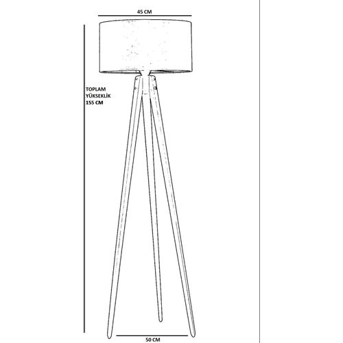 Tripod 8745-1 Black Floor Lamp slika 4