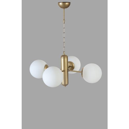 Bankok 4 Lü Eskitme Beyaz Camlı Avize White
Gold Chandelier slika 3