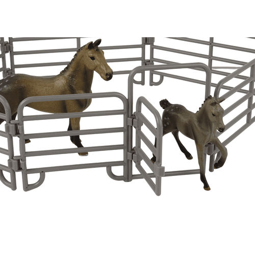 DIY ranč sa smeđim konjima u ogradi s dodacima slika 3