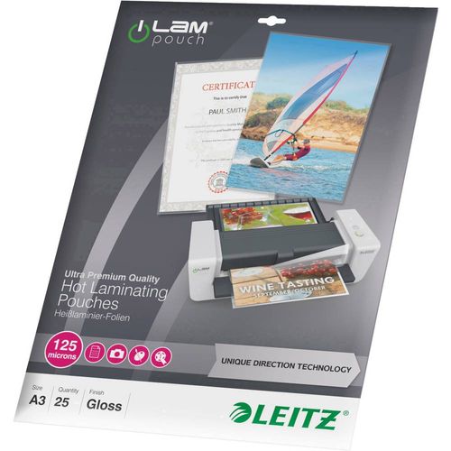 Leitz folija za laminiranje DIN A3 125 micron sjajna  25 St. slika 1