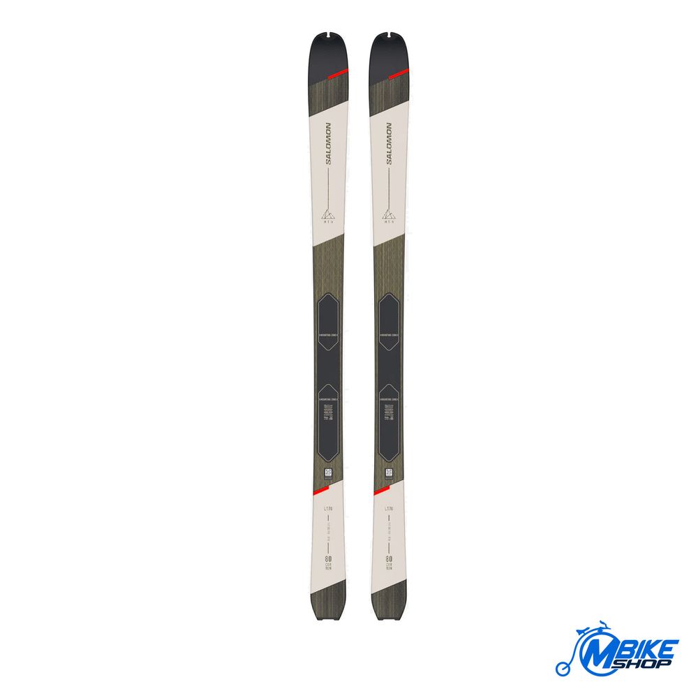 Salomon Skije MTN 80 Carbon Rain Day/Neon Coral/Black 164+ Skinovi MTN 80 Black/White slika 1