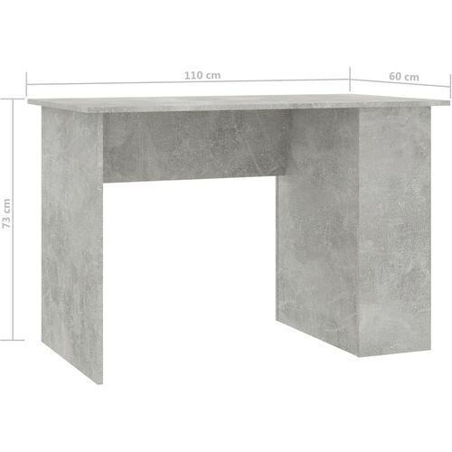 Radni stol siva boja betona 110 x 60 x 73 cm od iverice slika 12