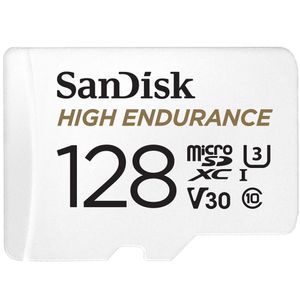 SanDisk High Endurance video microSDHC 128GB + SD adapter za Full HD / 4K video, do 100/40 MB/s C10, U3, V30