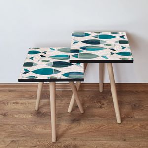 2SHP269 - Green Green
Blue
White Nesting Table (2 Pieces)