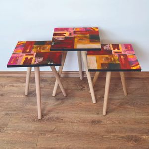 Nesting Table Set (3 komada) - Višebojni