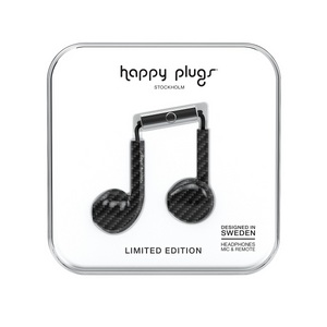 Happy Plugs, Earbud Plus slušalice, Carbon Fiber