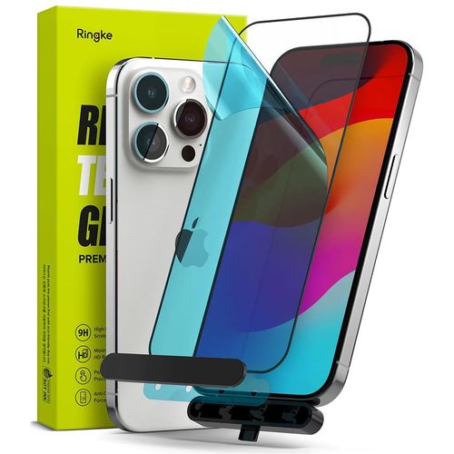 Ringke Cover Display ID Glass kaljeno staklo za iPhone 15 Pro Max -crno slika 1