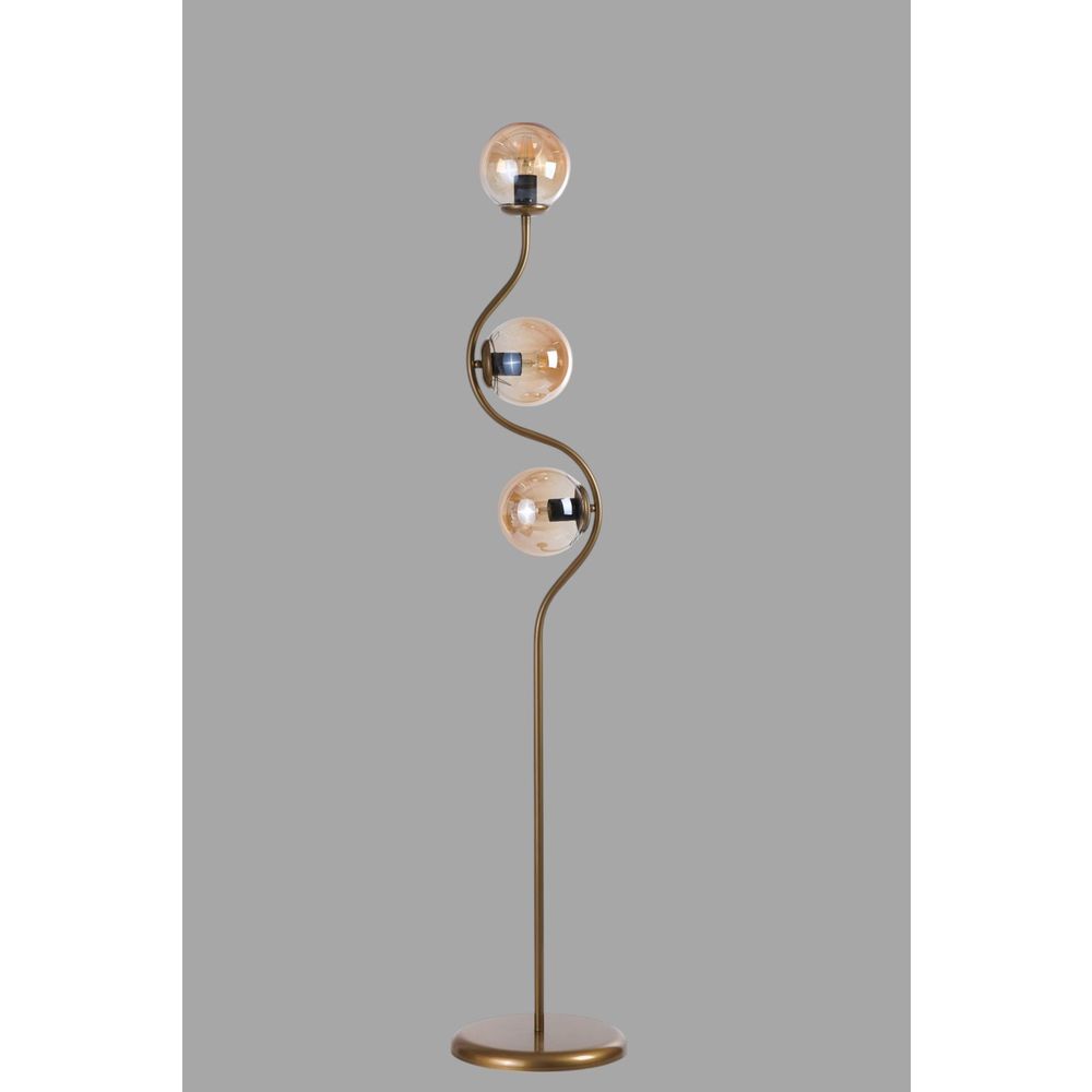 Opviq Podna lampa 961, med, zlatna slika 3