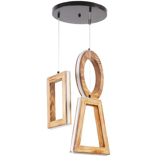 Simetri 3 Lü Yanık Ledli Avize 3 Renk Copper Chandelier slika 1