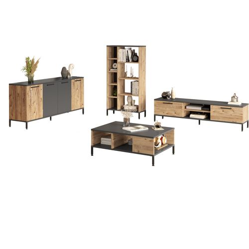 RL6-AA Atlantic Pine
Anthracite Living Room Furniture Set slika 7