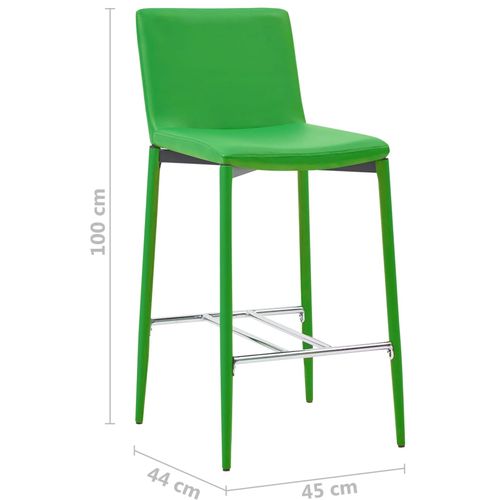 Barski stolci od umjetne kože 2 kom zeleni slika 31