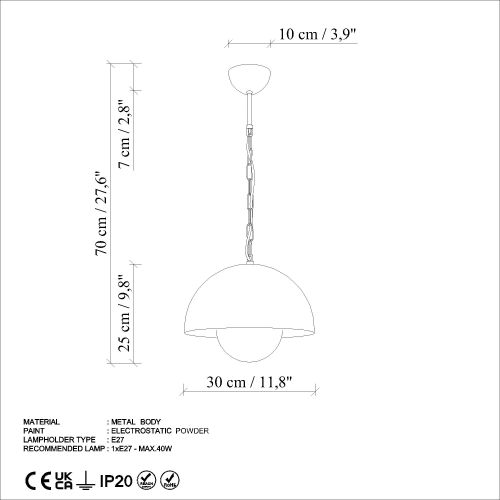 Opviq Luster Kure 2676 - Orange slika 8