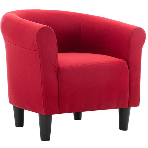 2-dijelni set fotelje i taburea od tkanine crvena boja vina slika 45