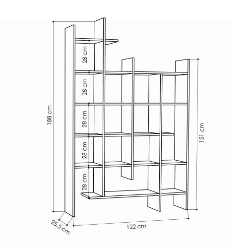 Manco - Light Mocha Light Mocha Bookshelf slika 3