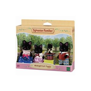 Sylvanian Midnight Cat Family