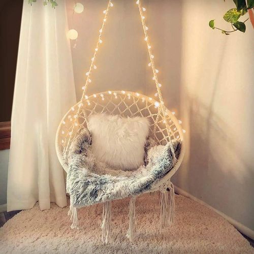 Viseća stolica boho nest swing ecru GL078 slika 5