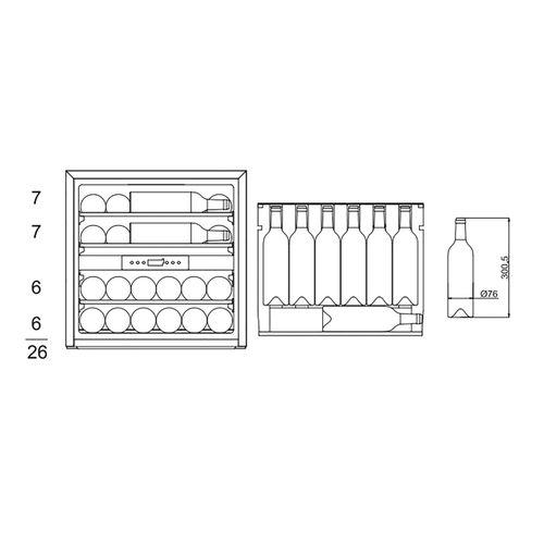 WineKeeper 25D mQuvee panel-ready vinska vitrina slika 9