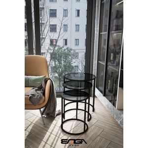 Pera - Fume Fume Nesting Table (3 Pieces)