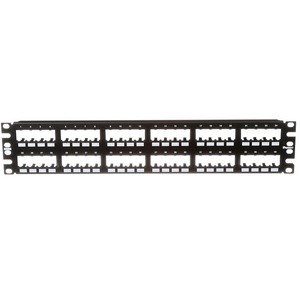 Panduit CPP48FMWBLY Mini-Com® 2U UTP Patch panel 48-port, prazan, crni