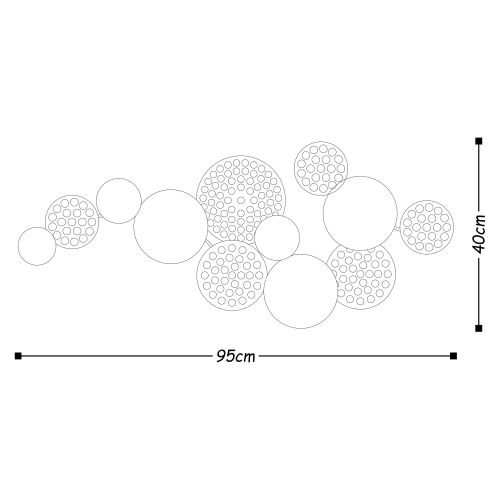 Wallity Metalna zidna dekoracija, Aurora 2 slika 3