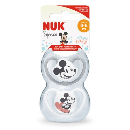 NUK duda varalica - silikon Space Mickey mickey vel.1 (0-6m), 2 kom 10175281 slika 1