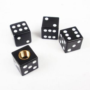 Kapice za ventil kockice crne (bijele tačkice) 4/1