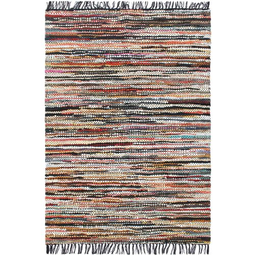 Ručno tkani tepih Chindi od kože 160 x 230 cm raznobojni slika 18