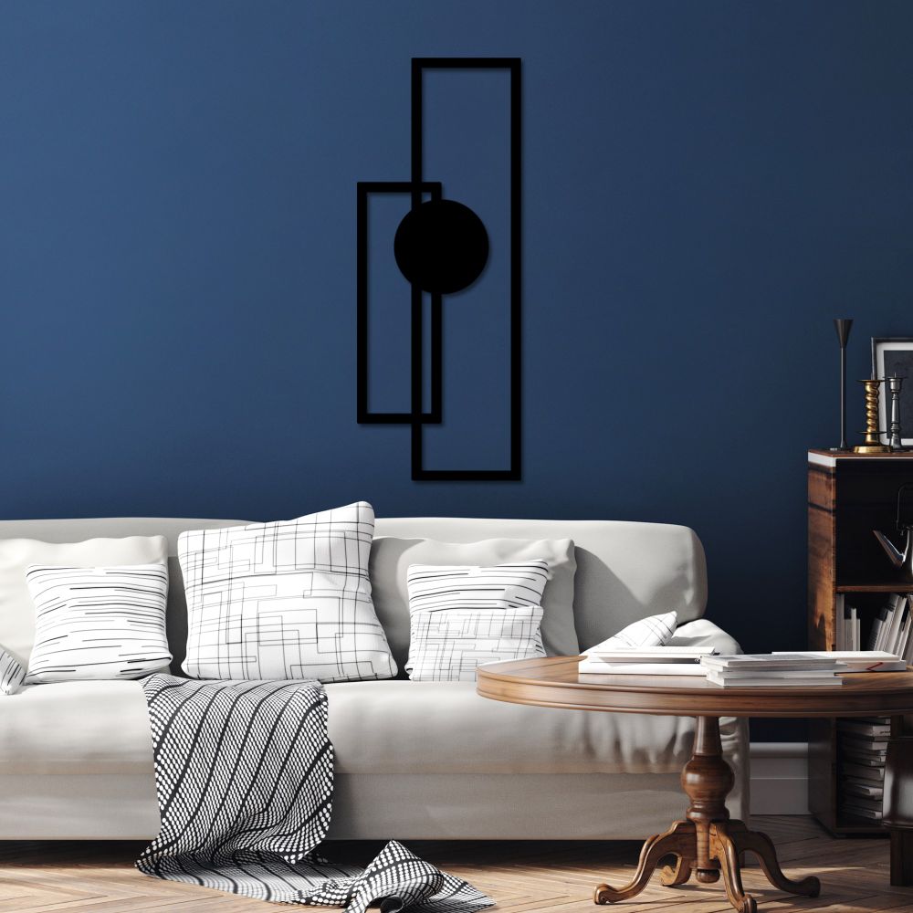 Decorative metal wall accessory Astratto-1, colour: black slika 4