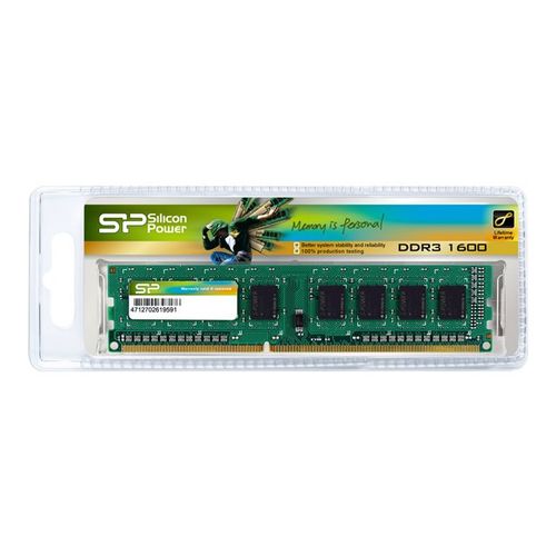 SILICON POWER DDR3 4GB 1600MHz CL11 DIMM SP004GBLTU160N02 slika 1