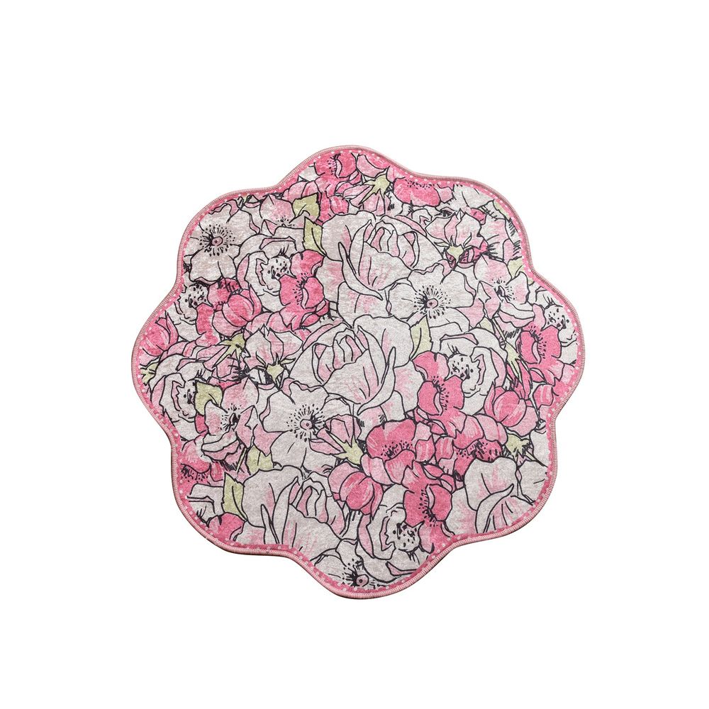 Rosa Shape (200 cm) - Roza Višebojni Kupatilski Tepih slika 2