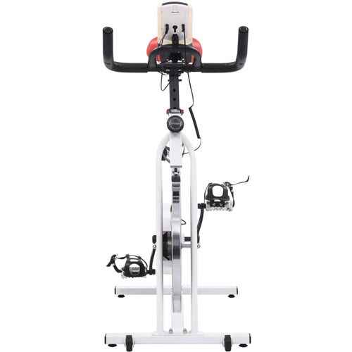 Sobni bicikl za vježbanje sa senzorima pulsa bijelo-crveni slika 27