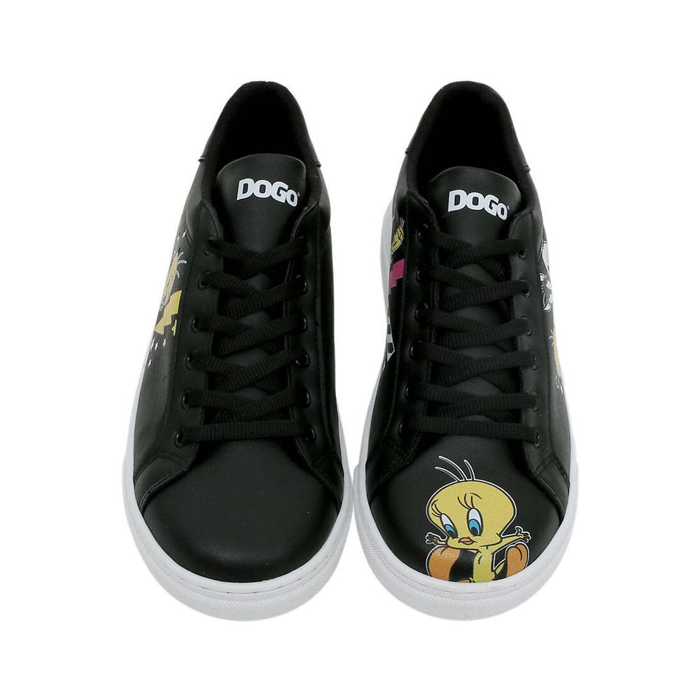 DOGO Ženske patike Ace Sneakers - Najbolji od Tweety i Sylvester u Crnoj Boji slika 12