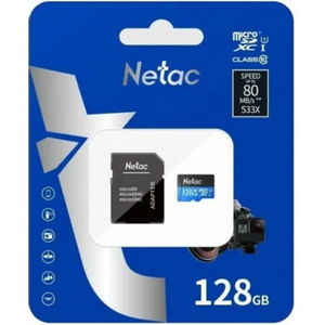 Netac Micro SDXC 128GB P500 Standard NT02P500STN-128G-R + SD adapter