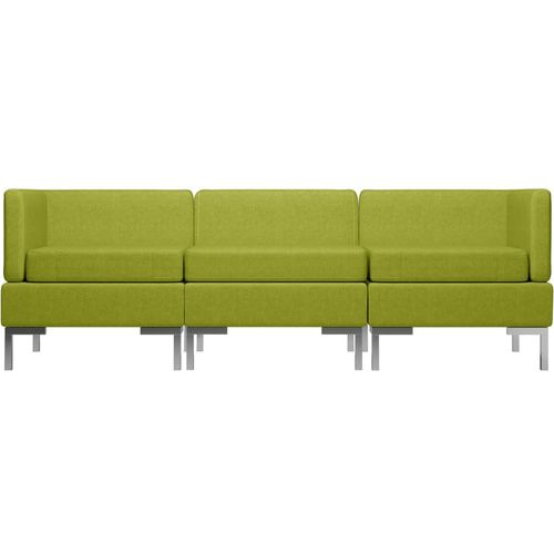 3-dijelni set sofa od tkanine zeleni slika 21