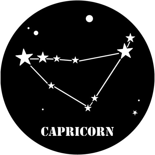 Wallity Metalna zidna dekoracija, Caprıcorn Horoscope - Black slika 2