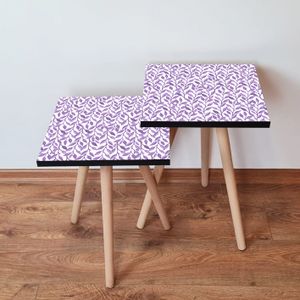 Nesting stolovi 2Shp247 - (2 komada) - boje: ljubičasta, bijela