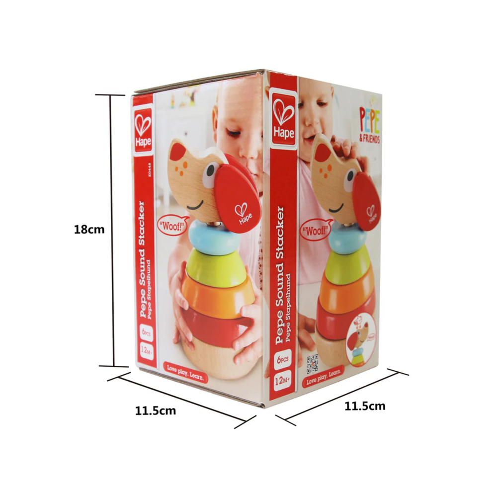 Hape Drvena igračka dindolino sa zvukom Pepe Sound Stacker E0448A  slika 6