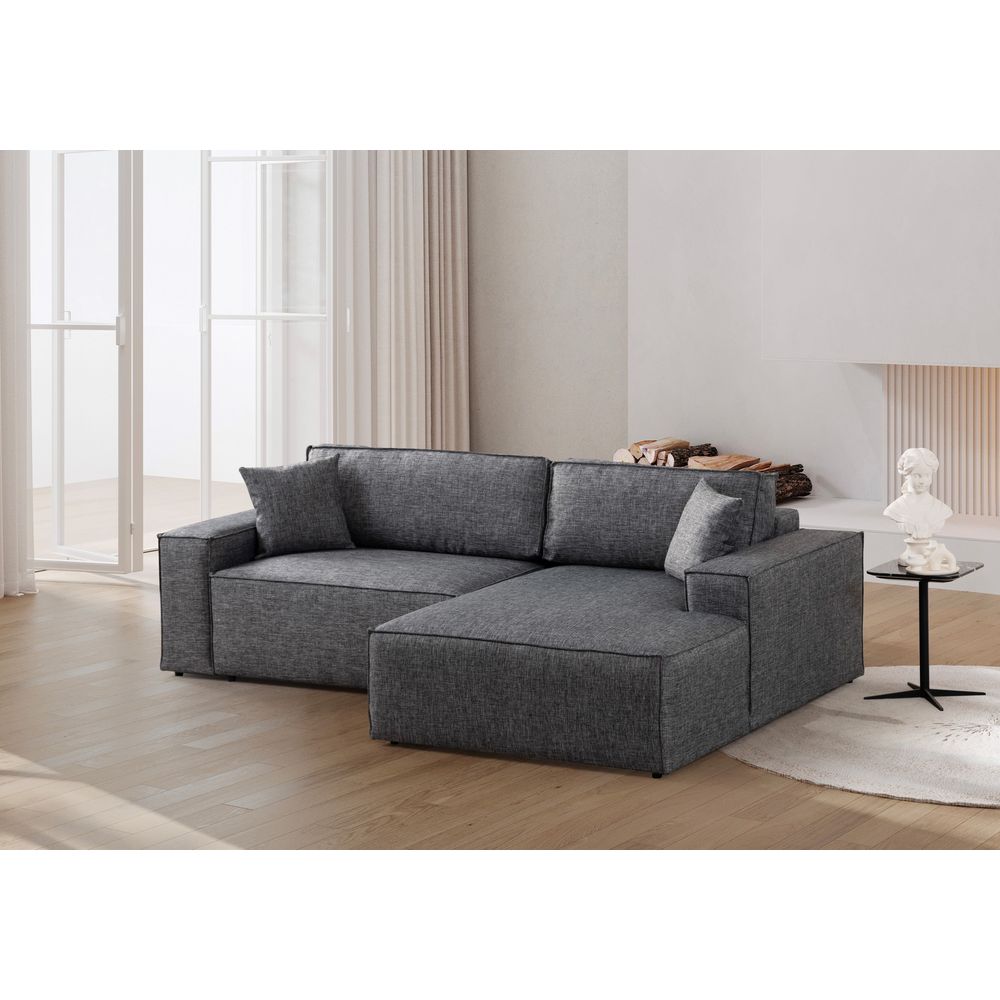 Pırlo Kutni Sofa na Razvlačenje - Tamno Siva slika 3