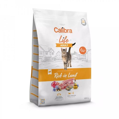 Calibra Cat Life Adult Jagnjetina, suva hrana za mačke 1,5kg slika 1