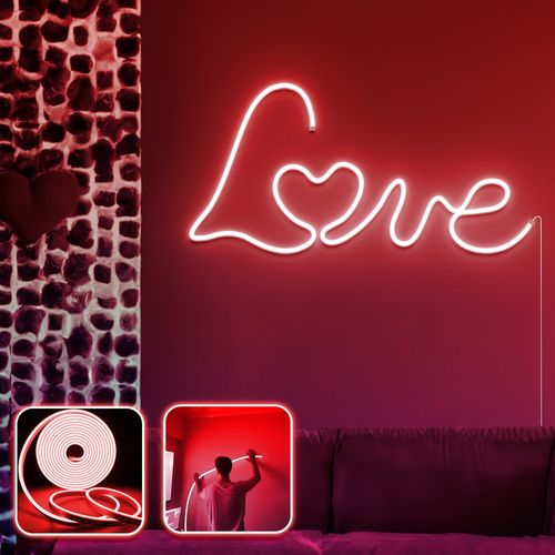 Opviq dekorativna zidna led svjetiljka, Love in Love - Large - Red slika 2