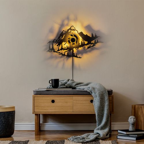 Mountain Black Wall Lamp slika 2