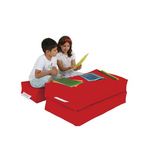 Atelier Del Sofa Vreća za sjedenje, Kids Double Seat Pouf - Red slika 8