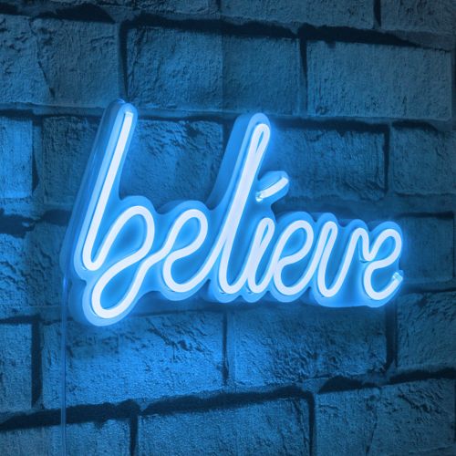 Wallity Ukrasna plastična LED rasvjeta, Believe - Blue slika 9