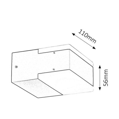 Rabalux Bona zidna lampa LED 2x4,5W IP54,sivo Spoljna rasveta slika 5