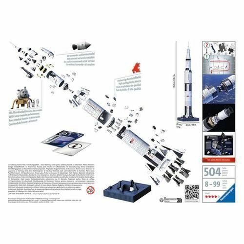 Ravensburger 3D Puzzle Saturn V Svemirska Raketa slika 3