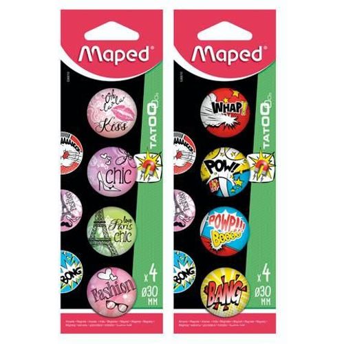 Magneti Tatoo set od 4 komada fi 30mm Maped boja sortirano MAP530010 slika 2